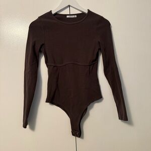 Grey Long Sleeve Bodysuit